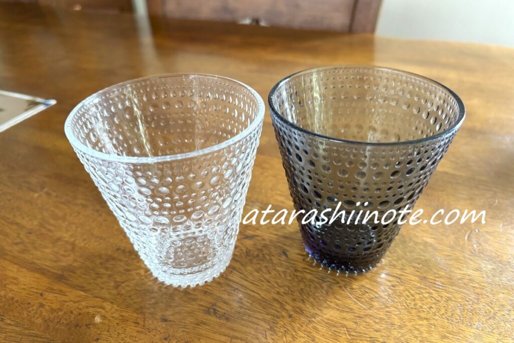 イッタラ　カステヘルミ　タンブラー　クリア＆グレー